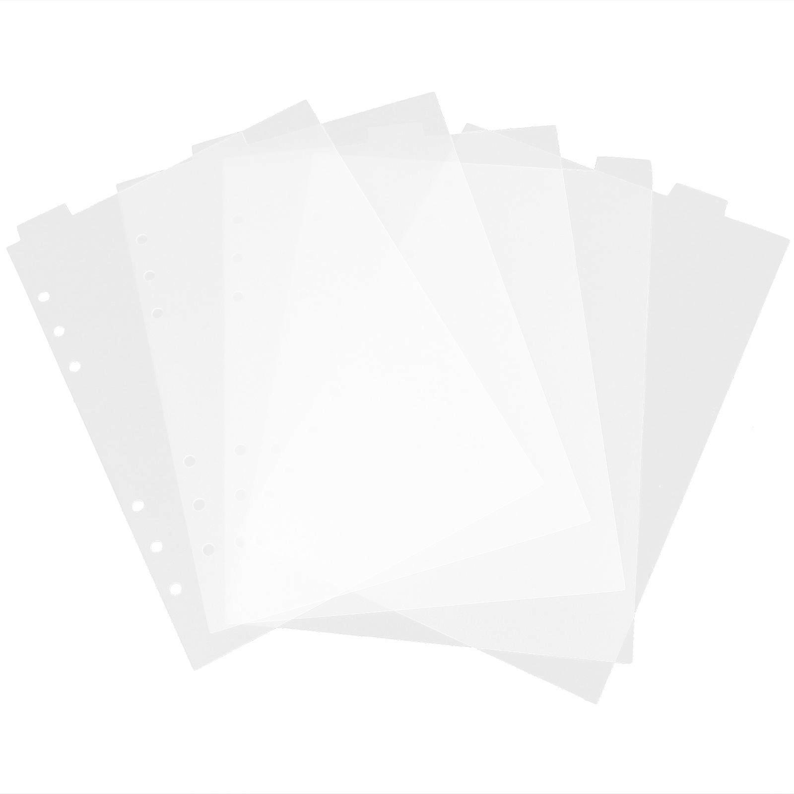 Dividers Tabs For Office Notebook Page Dividers Quick Reference Transparent Rectangular Simple Design For Notebooks Organizing Documents 1 Set