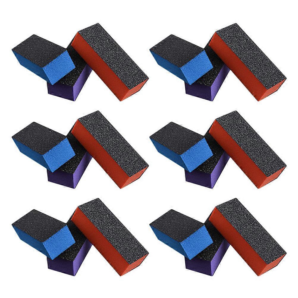 Nail Block Three Sides Buffer Tool for Nail Shaping 18Pcs Assorted Colors