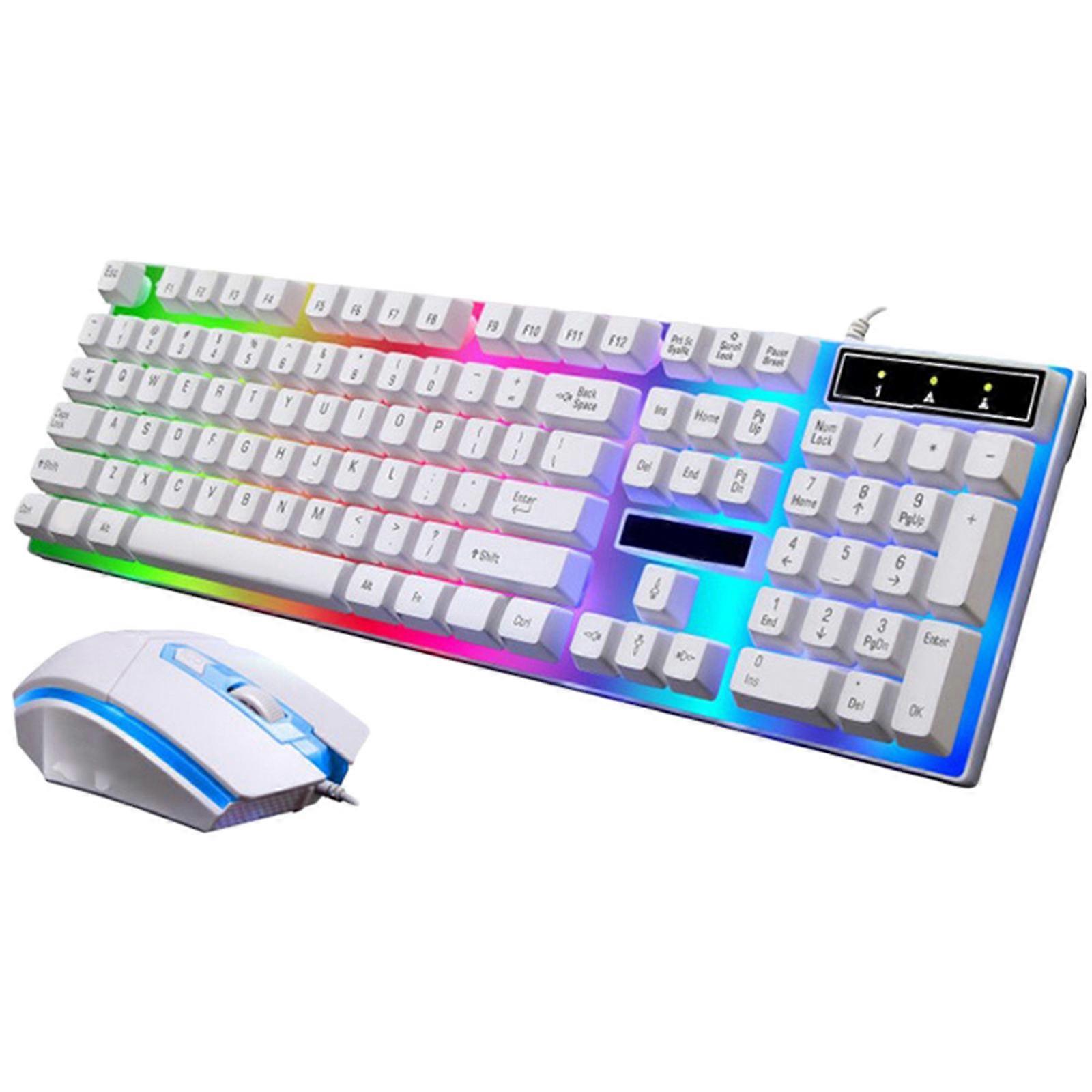 Game Keyboard Wired Backlit Keyboard and Mouse Kit for Computer Use