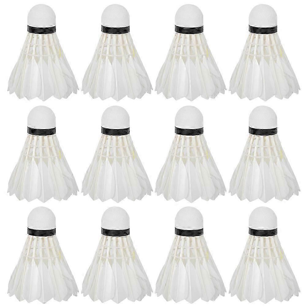 12Pcs Badminton Shuttlecock Feather for Training Exercise