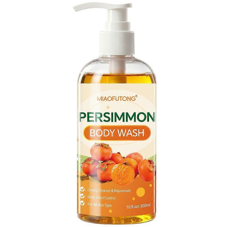 Persimmon Body Wash, 300ml Odor-Control & Refreshing Cleanser