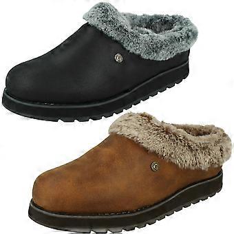 Dames Skechers Memory Foam Mule Slippers Keepsakes Rem 31214