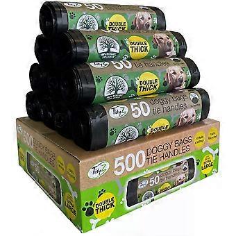 500 Dog Poo Bags Made from 100% Recycled Plastic Extra Strong 30 × 36 cm Extra