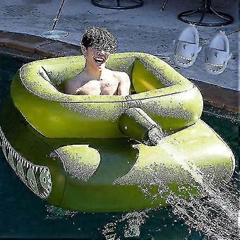 Pool Inflatable Tank With Water Gun, Inflatable Tank Pool Type Water Spray Ring, Inflatable Toy With Hand Pump, Summer Water Park Floating Pool For Ki