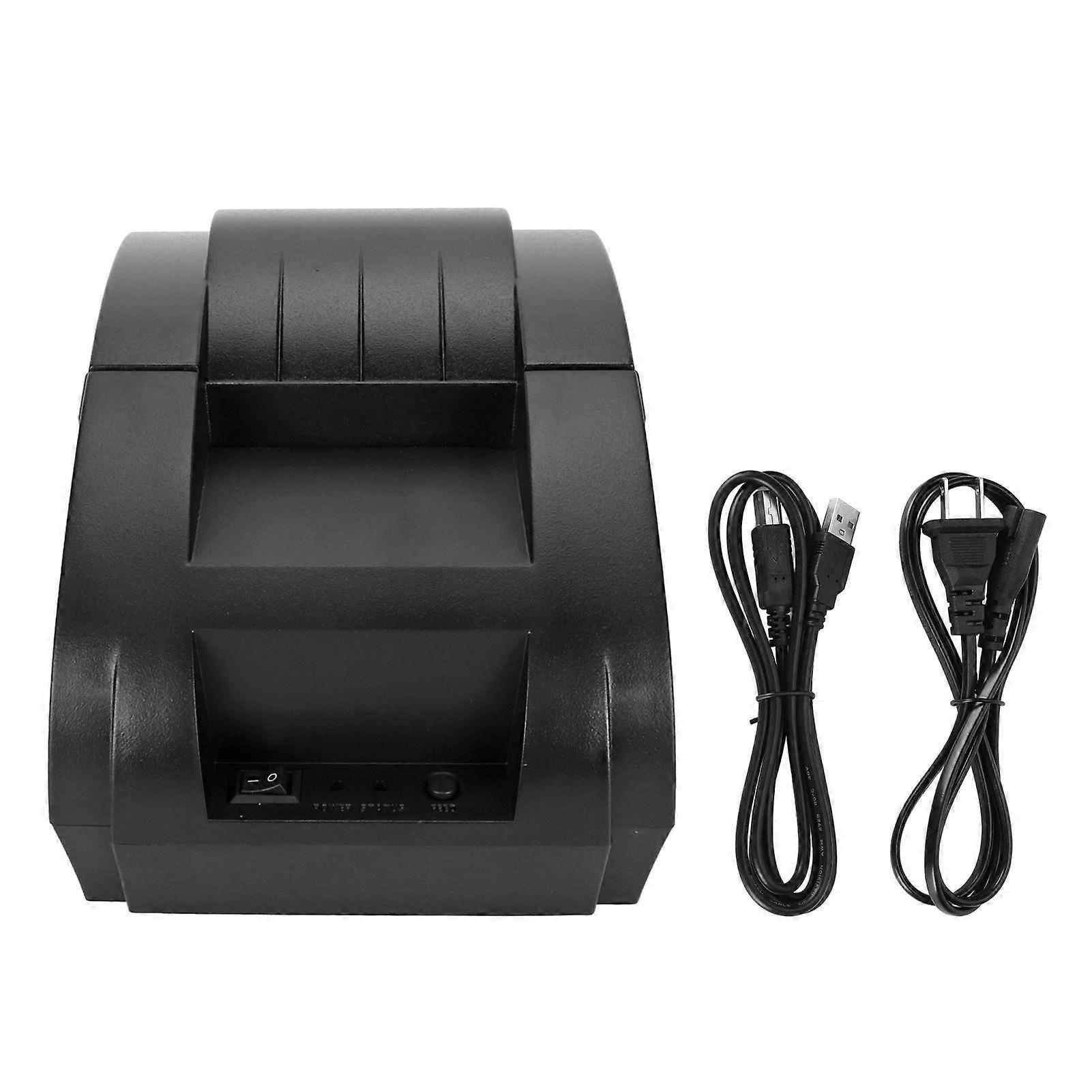 58mm Thermal Printer 90mm/s 58mm Width 203DPI USB Interface ESC POS Compatible Shipping Label Printer 100?240V USB US Plug
