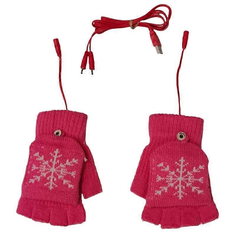 USB Heated Gloves Modifiable Fingerless Plan Fast Warming For Inside Winter Use