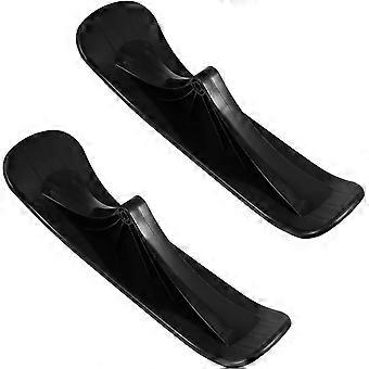 Slæde snowboard slædesæt Snowboard slæde vinter skateboard balance cykel snowboard skisæt (sort) (2stk)