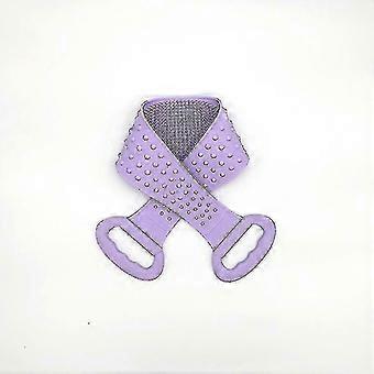 ZY6 Silicone Back Scrubber For Shower, Bath Body Brush Silicone Back Brush Back Scrubber For Shower For Men & Women Exfoliating (purple)