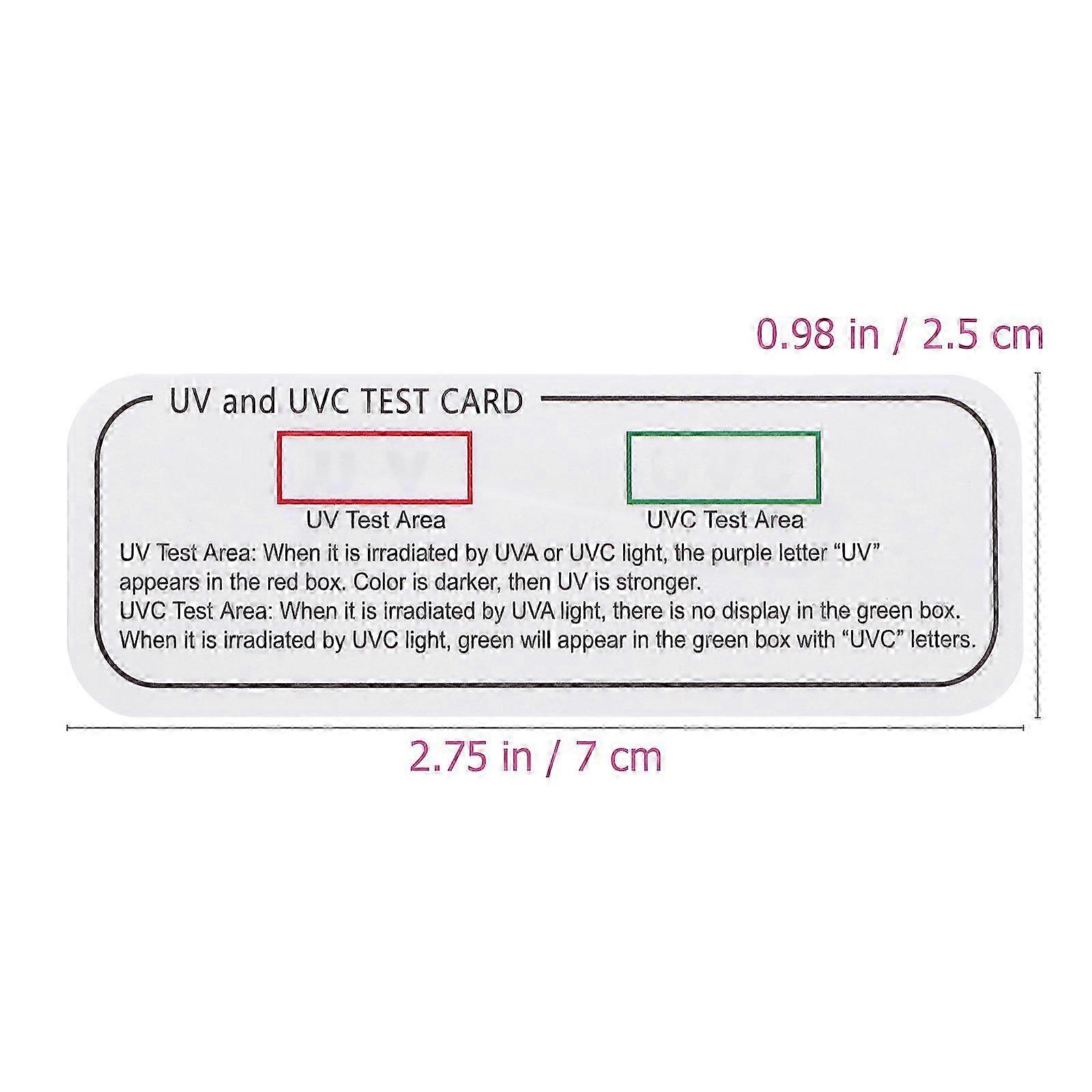 5pcs UVC-UVA Testing Cards UVC Light Identifying Tools UVA Testing Strips Indicator Cards