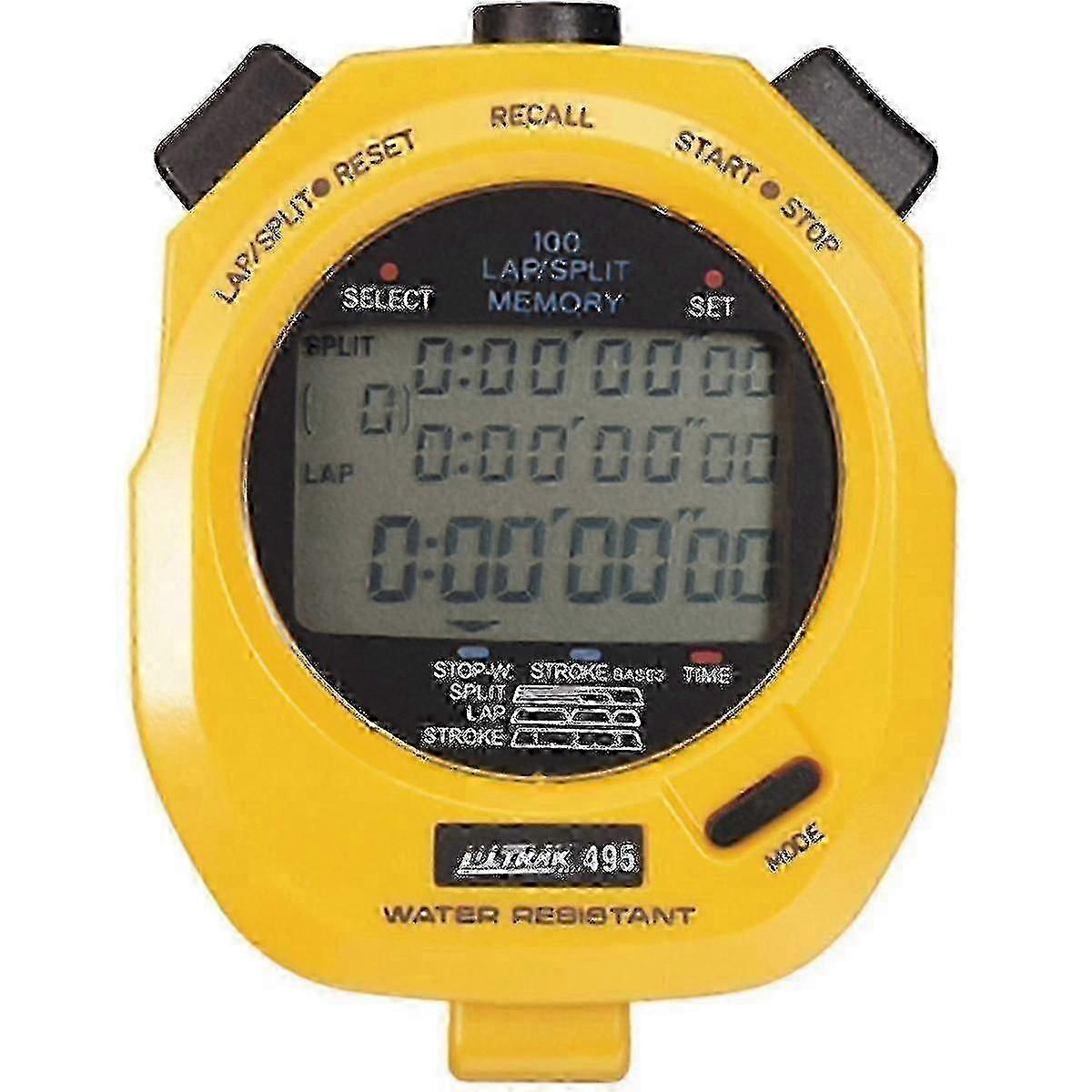 Stopwatch Compatible with Ultrak Dual Split Memory Yellow