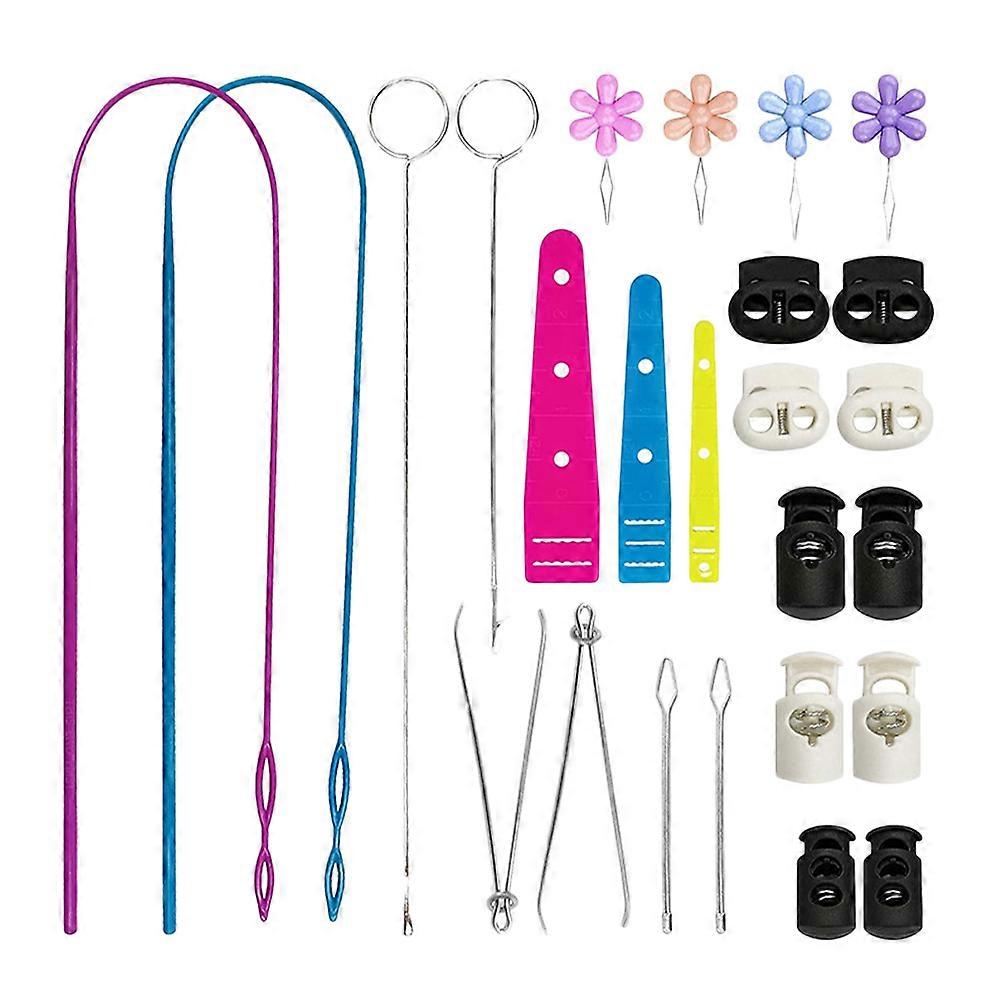 1 Set of Drawstring Threader Flexible Drawstring Threader Tool Loop Turner Sewing Tool Threading Tool