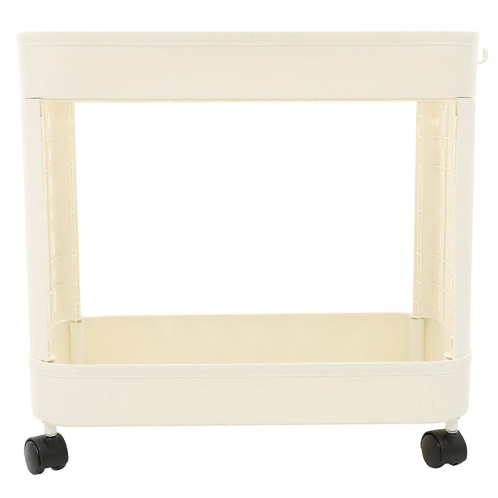 Beige Multi-Functional Storage Cart for Storage Organizer Rolling Cart