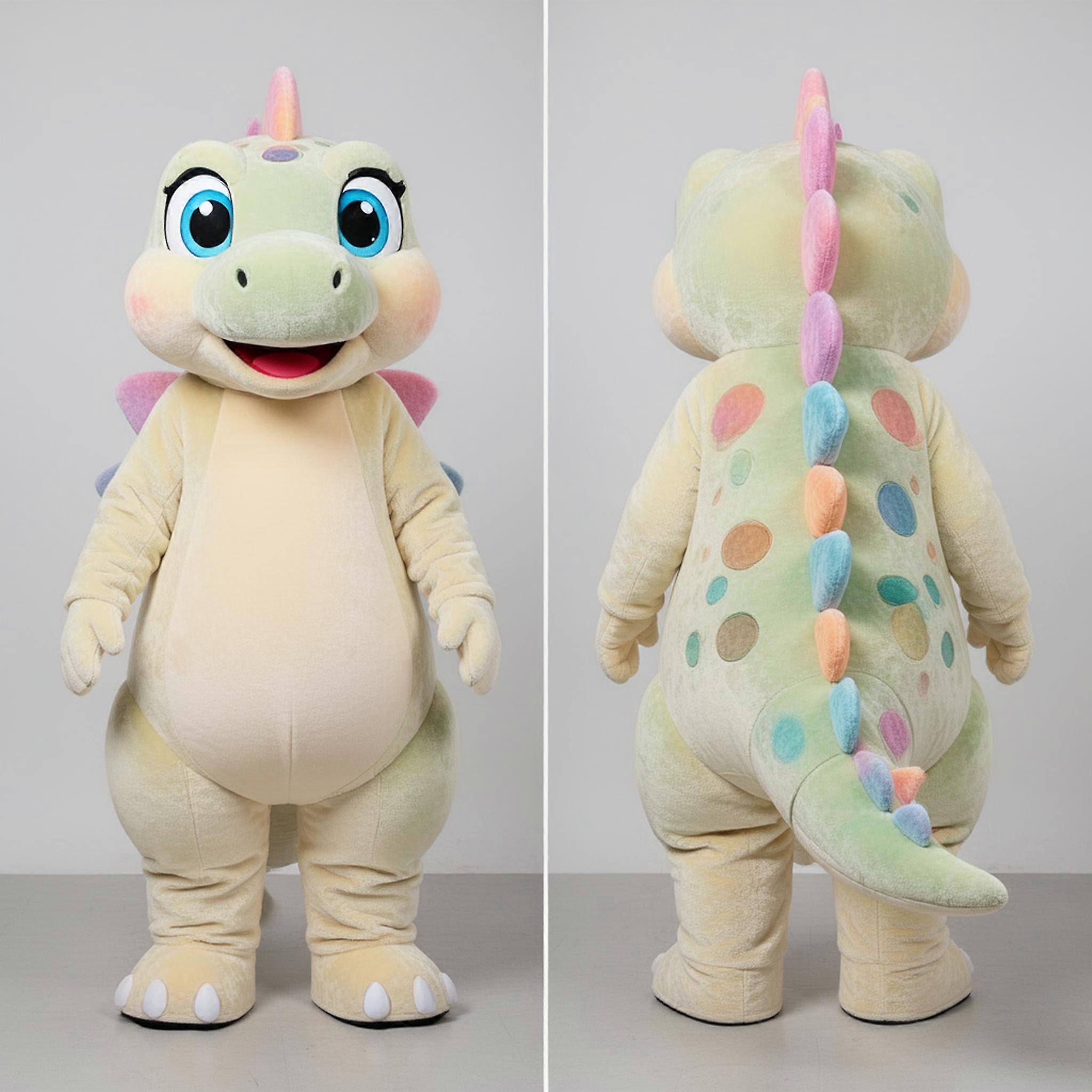 MASTICOT Cream Broad Plated Stegosaurus Mascot