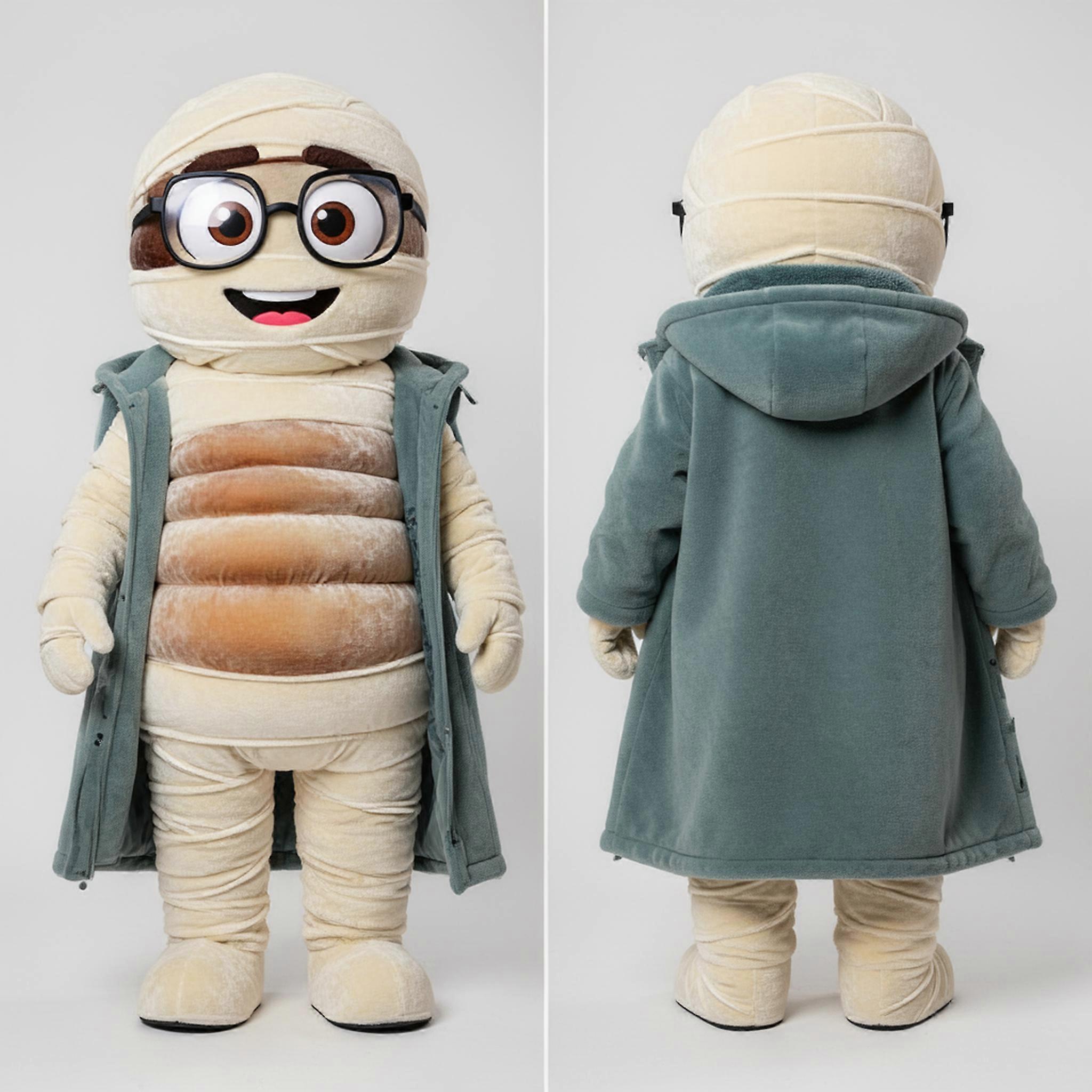 MASTICOT Cream Hued Wrapped Mummy Mascot