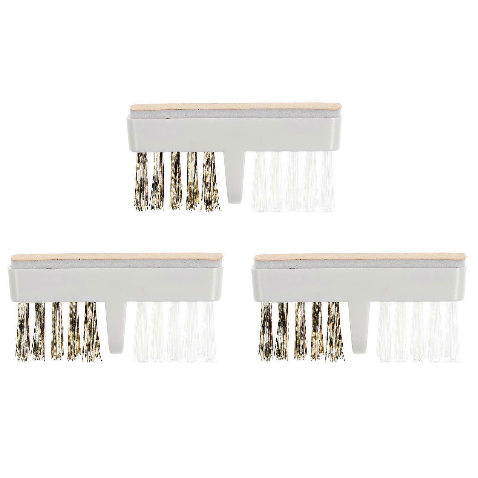 Copper Wire Brush compatible with Nail Drill Cleaning 3Pcs Assorted