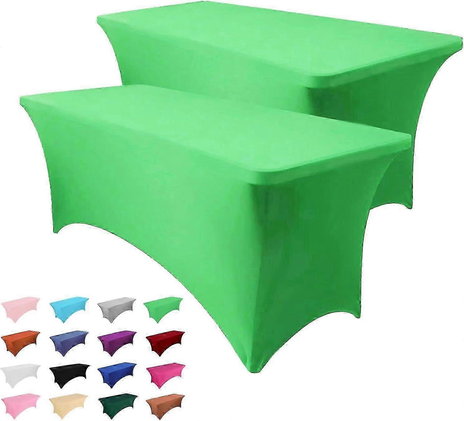 Z8 2 Pack 4FT Table Cloth for Rectangular Tablecloth Bluish Gray Stretch Fitted