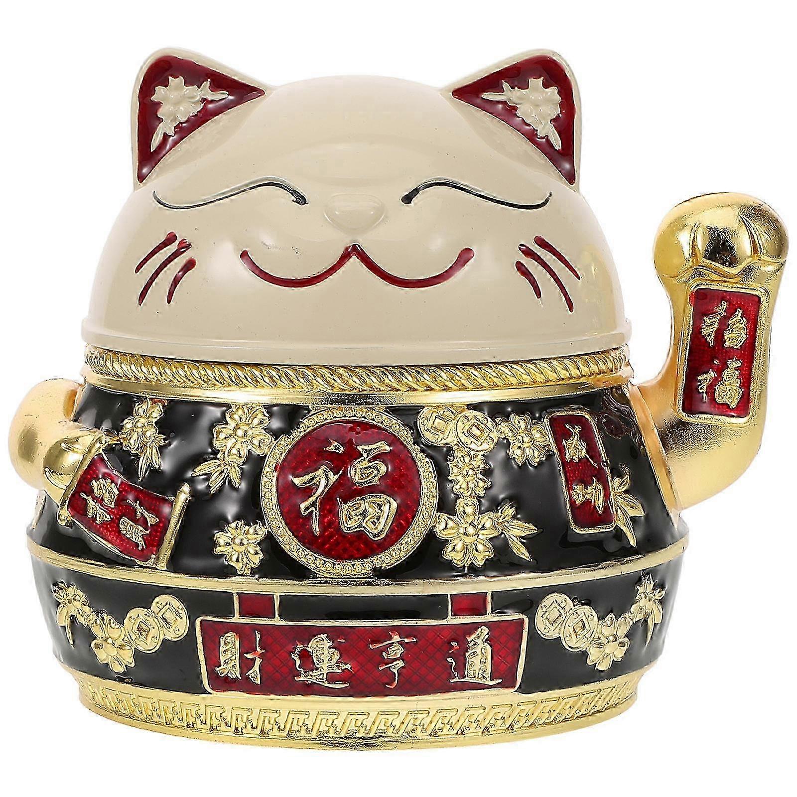 Alloy Cat Shape Desk Ash Tray