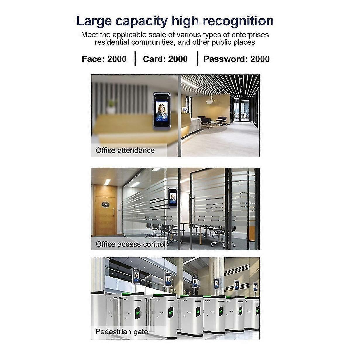 Ip Wifi Dynamic Face Recognition Time Attendance Access Control Machine Card Reader Empolyee Recorder System