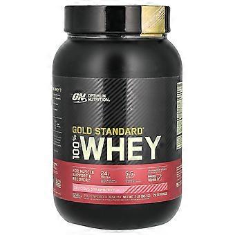 Optimum Nutrition, Gold Standard® 100 % vassleprotein, läcker jordgubb, 907 g