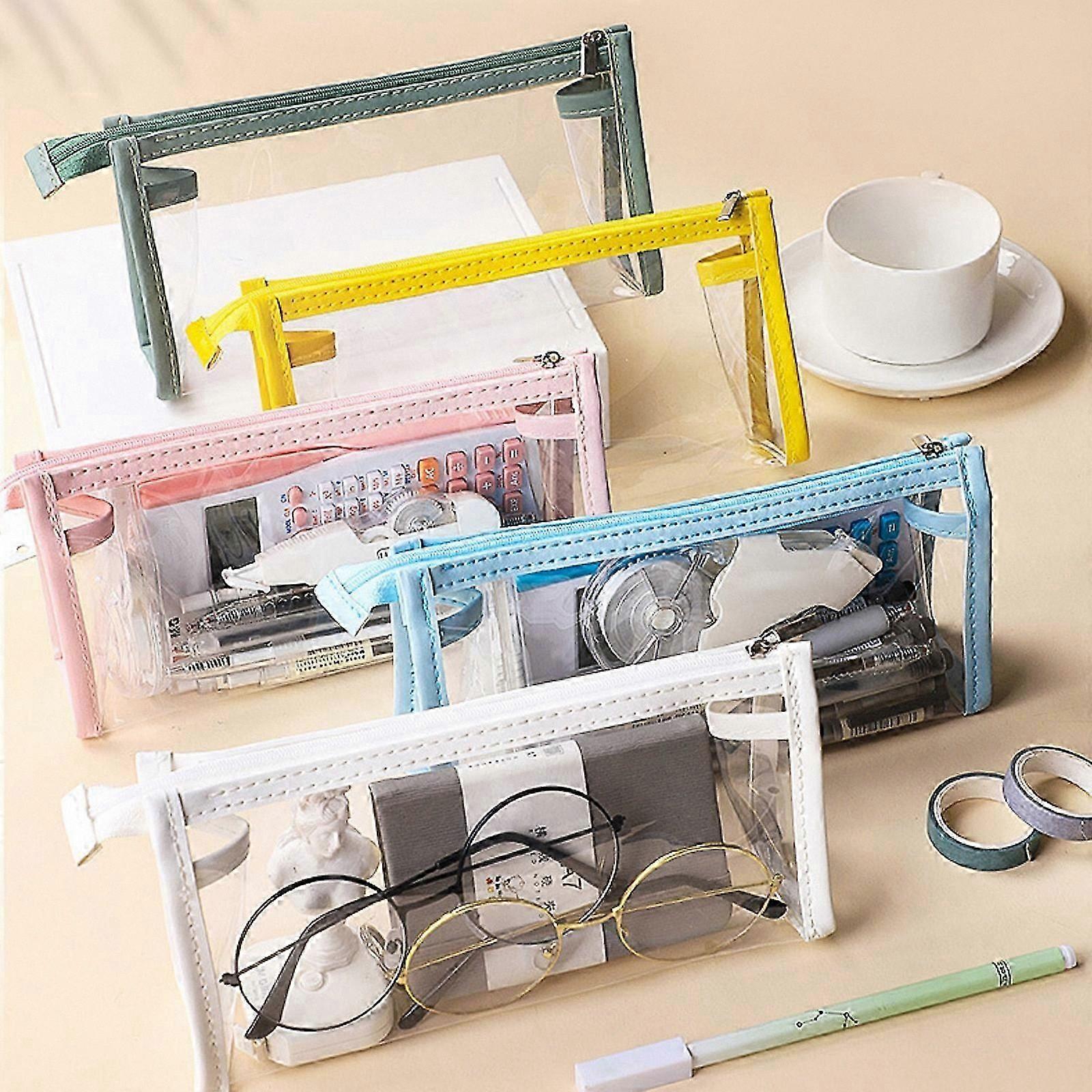 Pink Transparent Organizer Pouch for Storing Essentials
