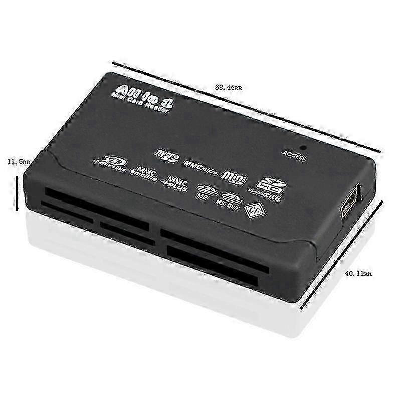 Card Reader USB2.0 Memory Card Reader Fast Data Transmission Card Reader Support TF CF SD Mini SD X