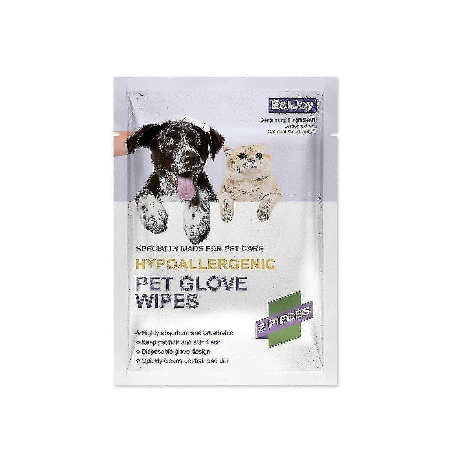 Botanical Pet Wipe Gloves Lemon Oat