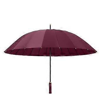 Large Windproof Automatic Umbrella 24Rib DoubleLayer Long Handle Business Rain Umbrella