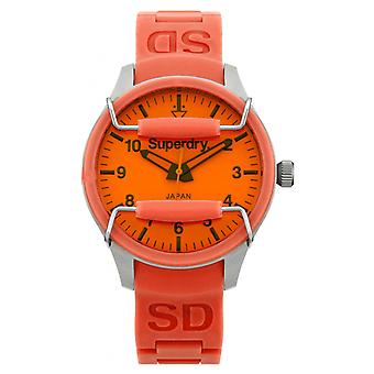 Superdry Scuba Solar Watch for Japanese Quartz Analog Woman with SYL125PP Rubber Bracelet