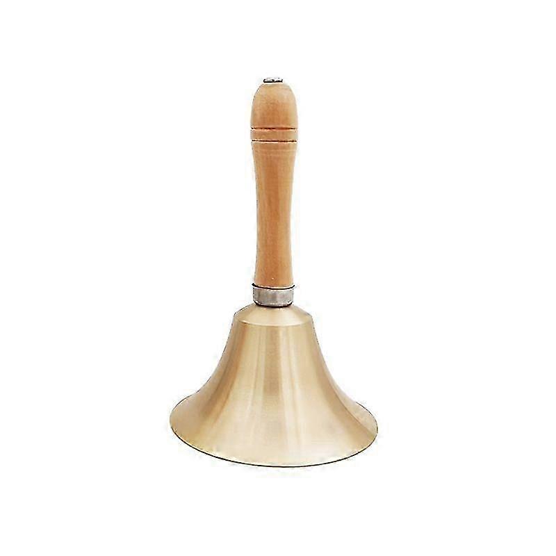 Solid Brass Loud Hand Bell Wooden Grip