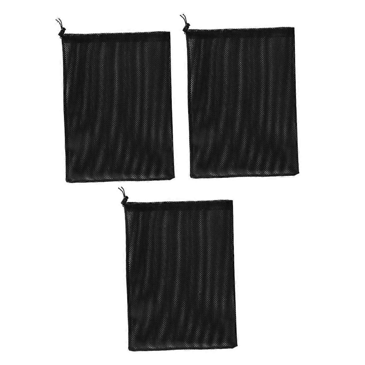 Durable Polyester Pool Pump Filter Bag Set with Drawstring Mesh Design, Outdoor Water Pump Replacement 3pcs