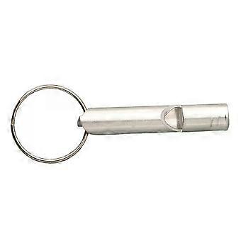 1 stuk mini metalen overlevingsfluitje van aluminiumlegering 45x8mm voor het trainen van huisdieren, honden en vogels, outdoor survival, kamperen en wandelen.