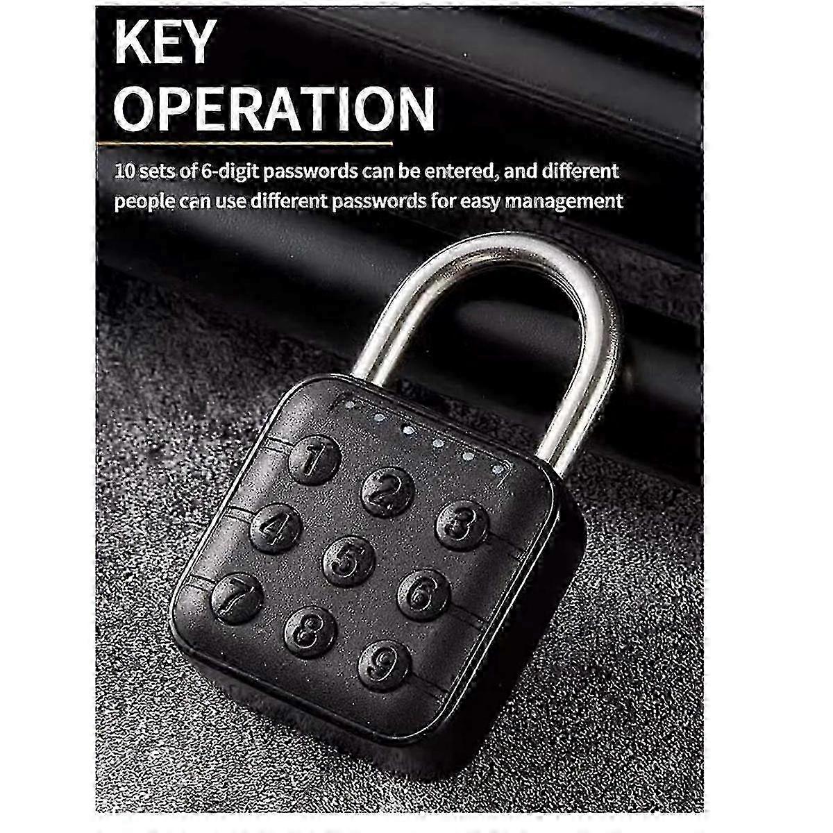 Keyless Fingerprint Smart Lock Bluetooth Tuya IP67 Waterproof Security Padlock