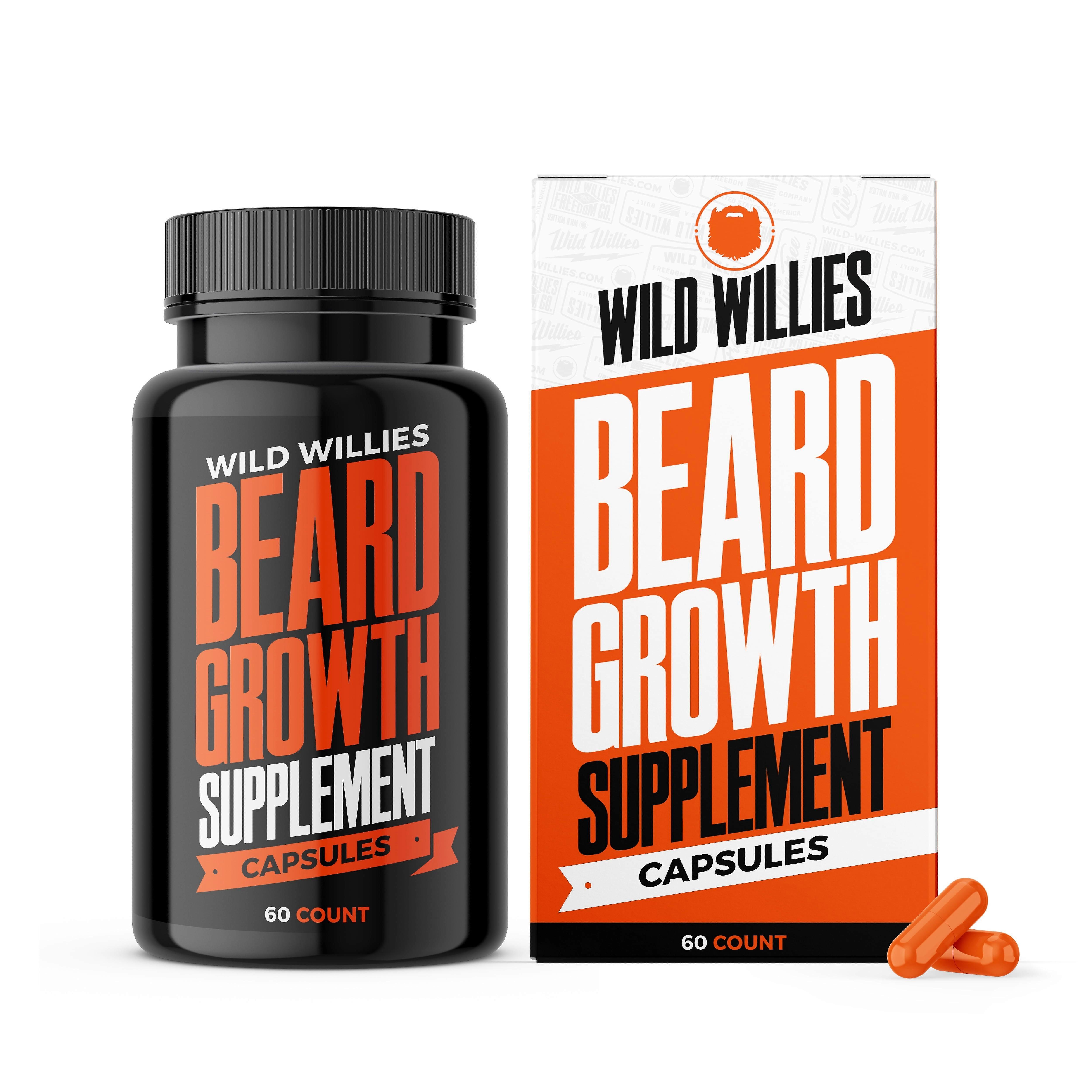 Wild Willies Beard Growth Supplement Capsules 60 ct