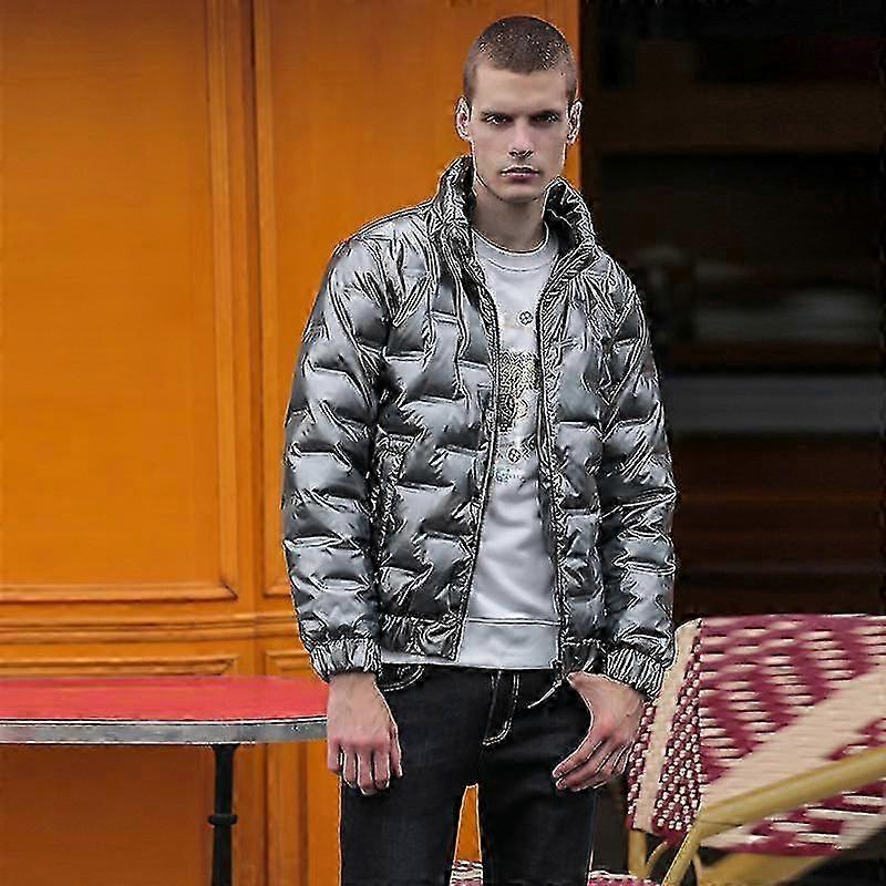 Men's Down Jacket Hooded Puffer Jacket Insulated Lightweight Winter Jacket