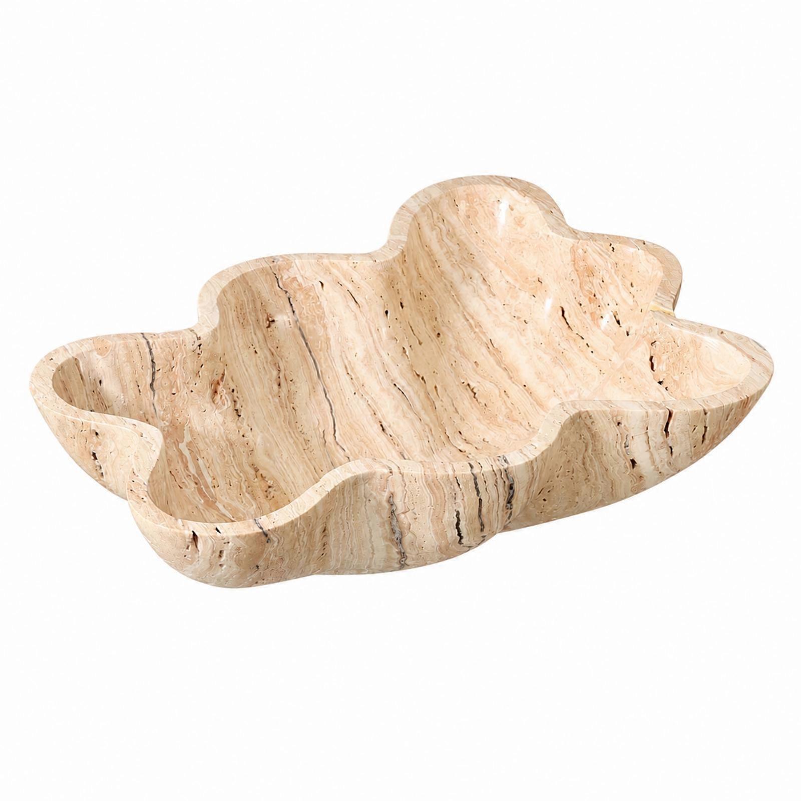 Marble Fruit Tray Organic Serving Platter Decorative for Dining Table