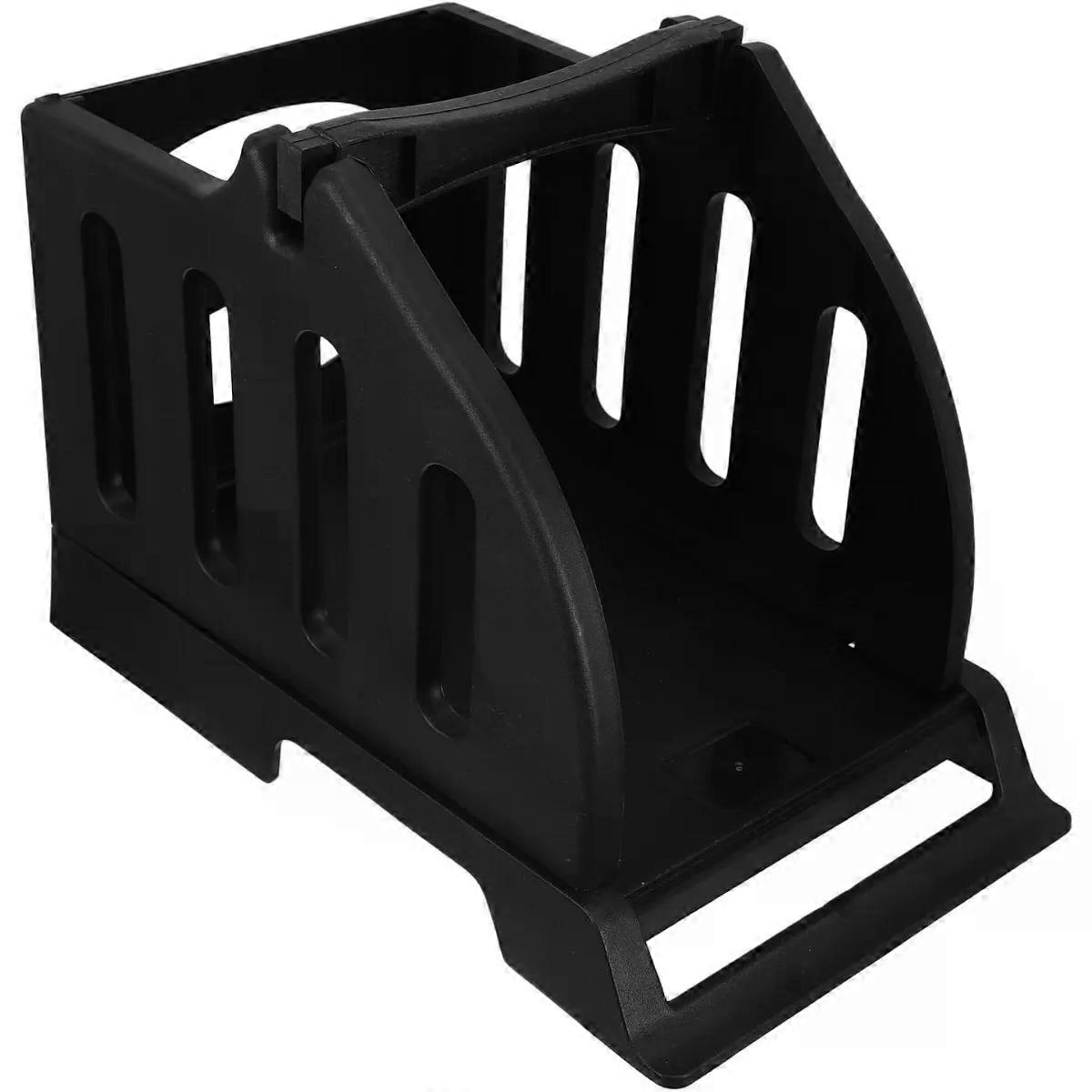 White Plastic Label Holder Stand Adjustable Height for Office