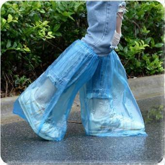 Disposable Shoe Covers 50 Pairs Waterproof Boot Covers Anti Slip Elastic Fit for Cleaning and Rain