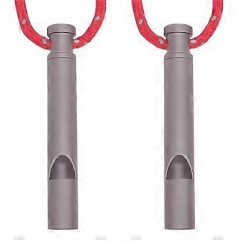 2pcs Ultralight Titanium Emergency Whistle for Outdoor Camping and Survival-SFYGV