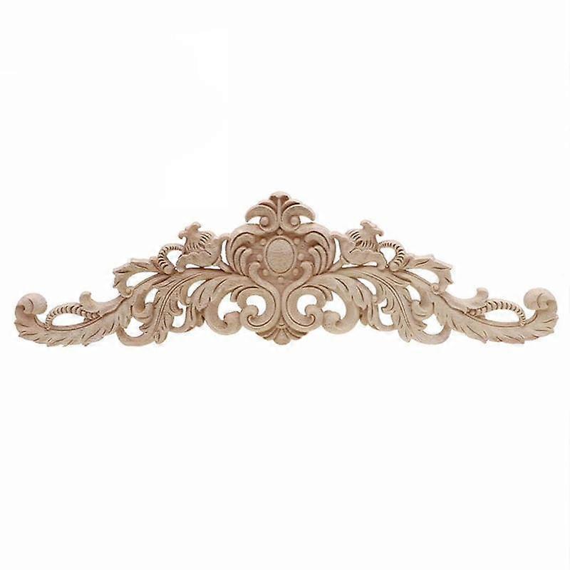 Solid Wood Floral Corner Decorative Onlay