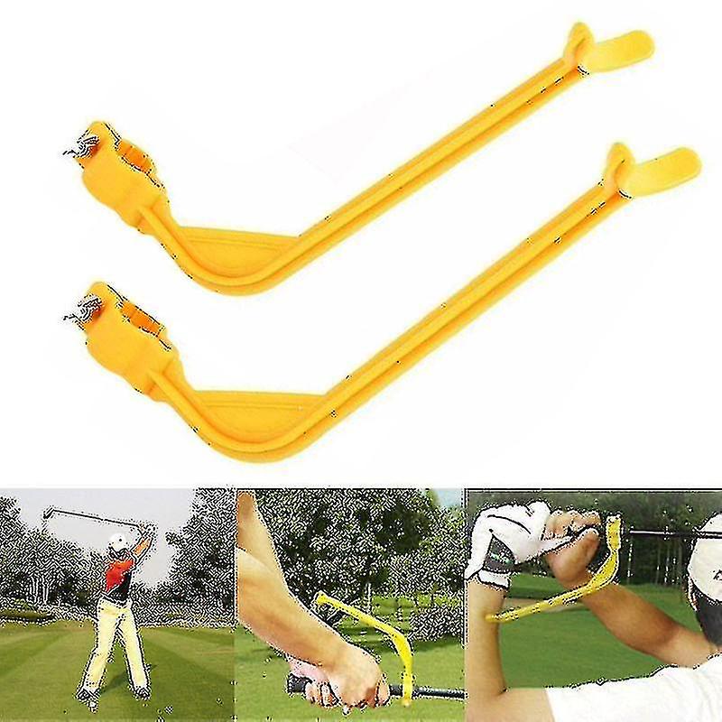 2pcs Golf Swing Trainer Beginners Gesture Alignment Training Assistant Practice