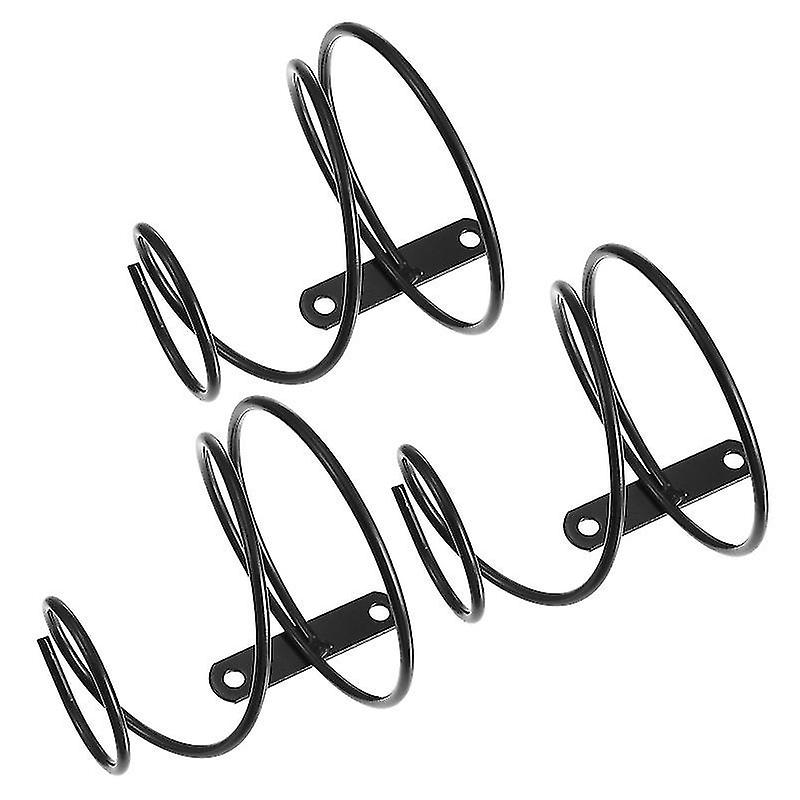 10X10x12.5cm Black Wine Bottle Holders 3pcs Iron Spiral Design Red Wine Racks Wine Display Racks Wal