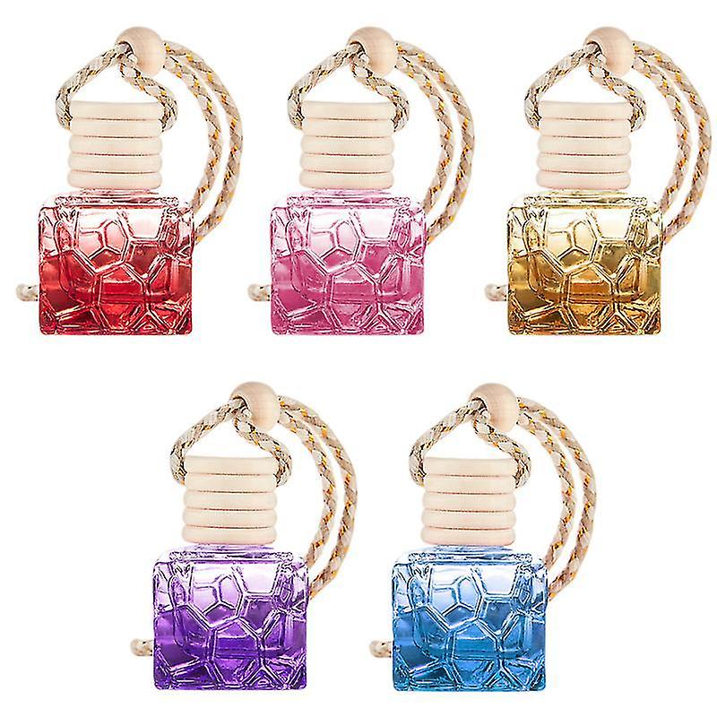4.5X3x3cm Random Color Vehicle Rear View Mirror Ornaments 5pcs Car Perfume Bottle Car Air Fresher Bo