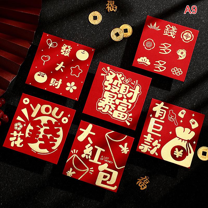 6pcs 2023 Year Of The Rabbit Spring Festival Red Packet New Year Money Envelopes