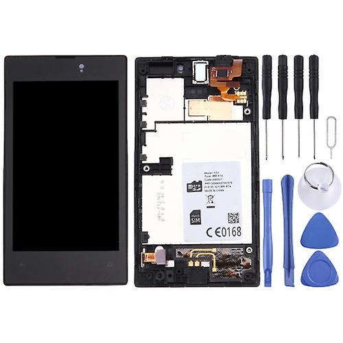 Lcd Display + Touch Panel With Frame For Nokia Lumia 520