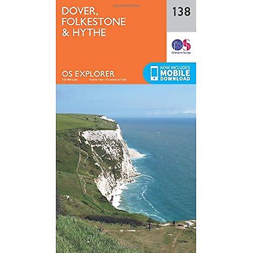 HYTHE, Folkstone y OS Explorer Dover de mapa (138)
