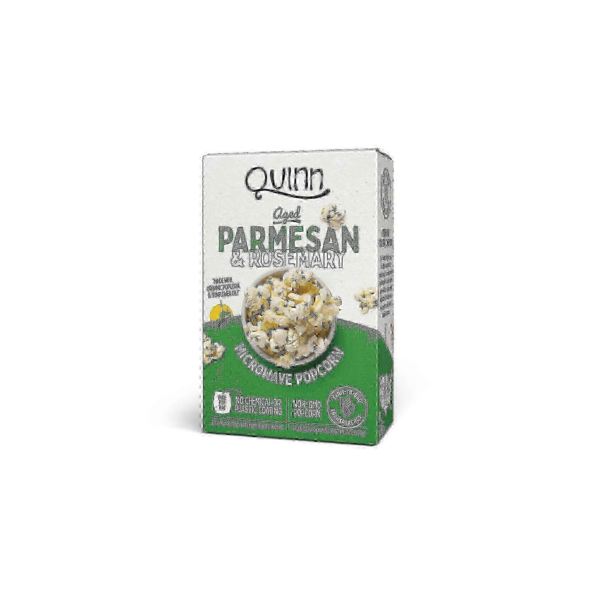 Quinn Popcorn do kuchenki mikrofalowej, dojrzały parmezan i rozmaryn, 2 szt.