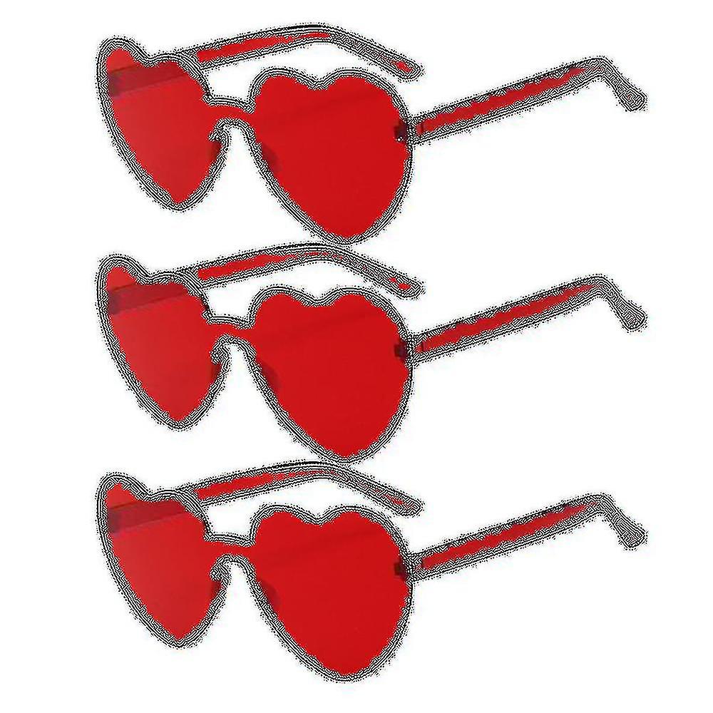 3pcs Heart Glasses