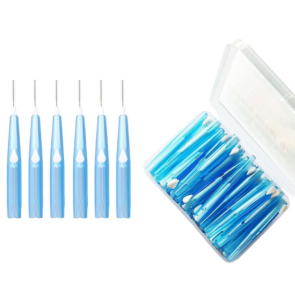 60Pcs Push-Pull Interdental Brush Toothpick Floss Teeth Cleaner Oral Care