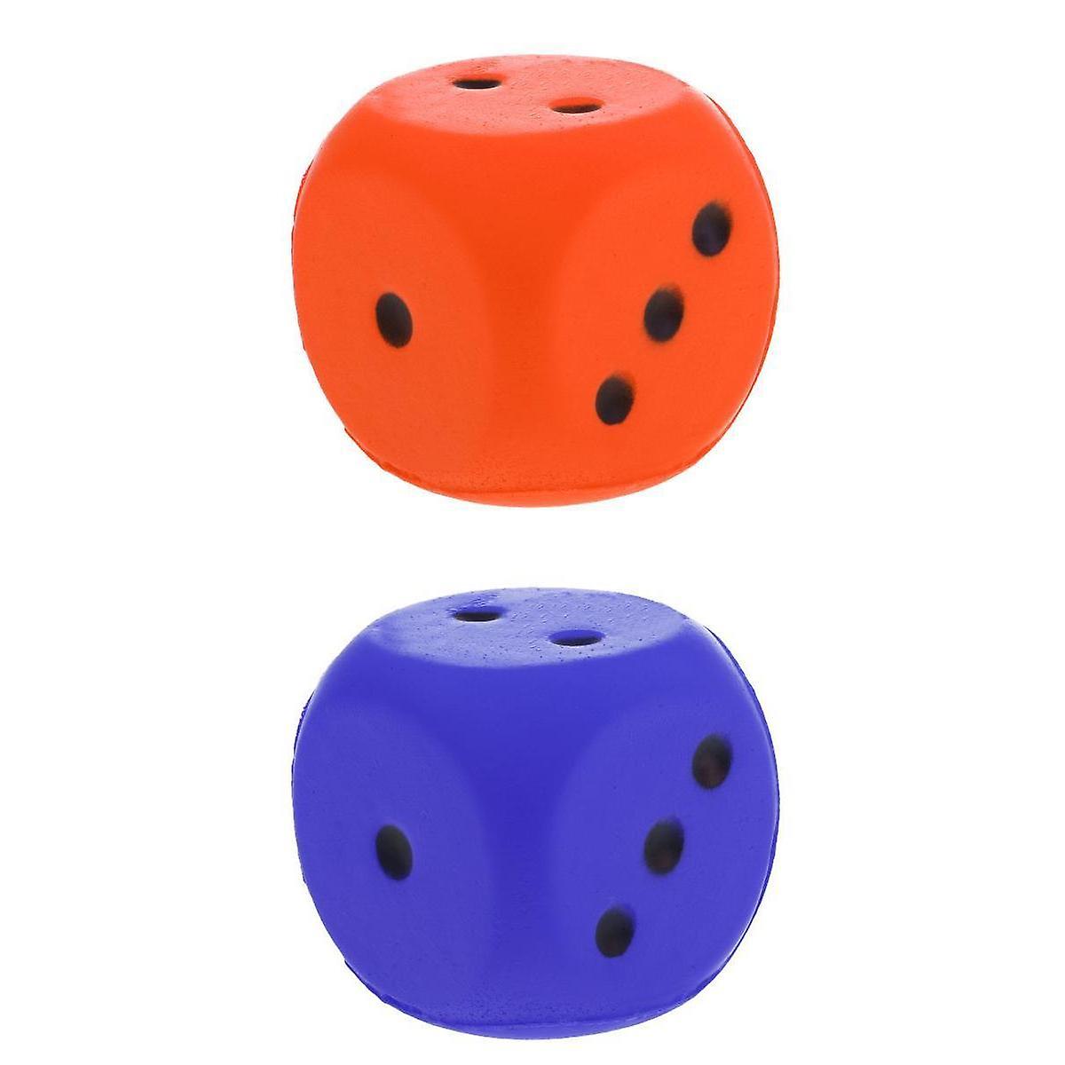 2x Sponge Dice Foam Dot Dice Playing Dice for Teaching Education Toys
