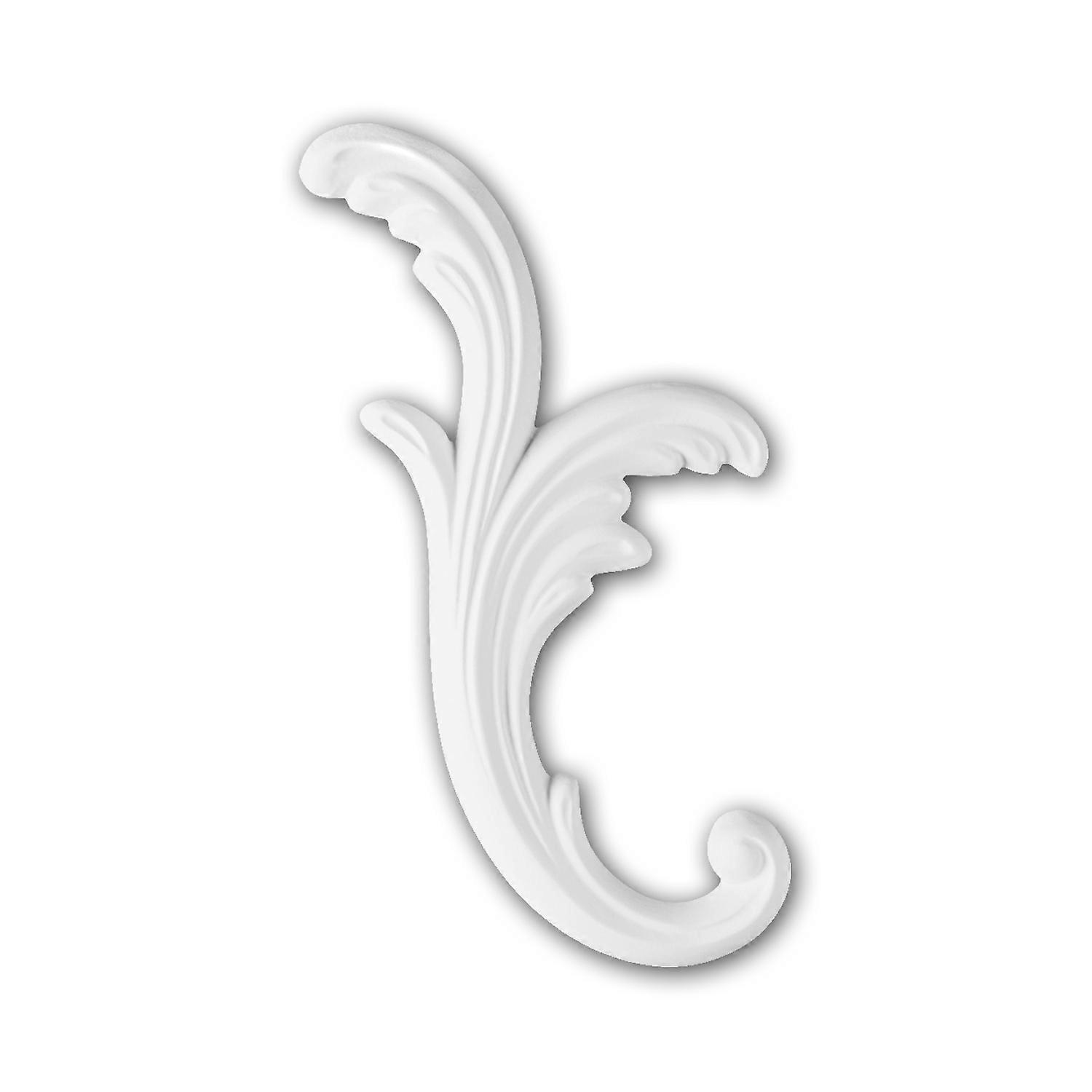 Profhome Decor 1 x Deco element 160111 Profhome white Rigid polyurethane foam pre-primed lightweight, sturdy, dimensionally